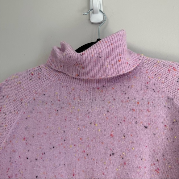 Loft Women's Light Pink Flecked Cowl Neck Sweater Size S GUC - Picture 3 of 9